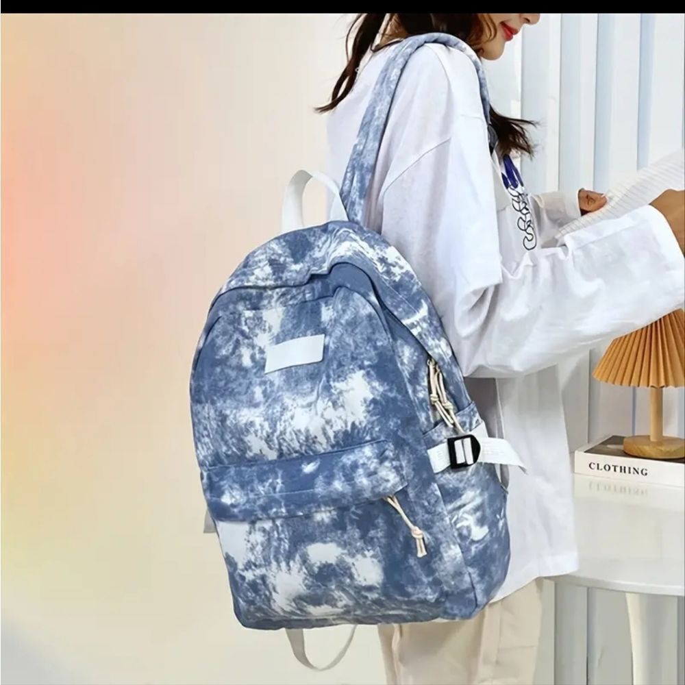 Grunge Street Style TieDye Backpack in Pastel Green | Back To School - Picture 9 of 11